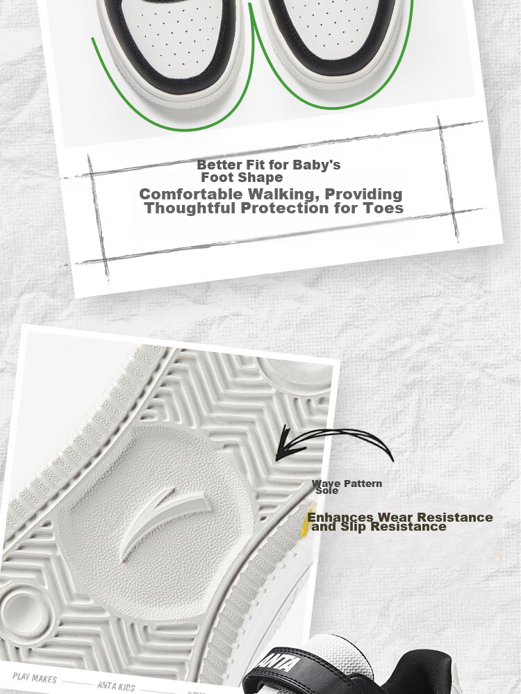Anta Kids Girls Sports Shoes Big Kids 2026 Spring Campus White Casual Sneakers A22618076 11